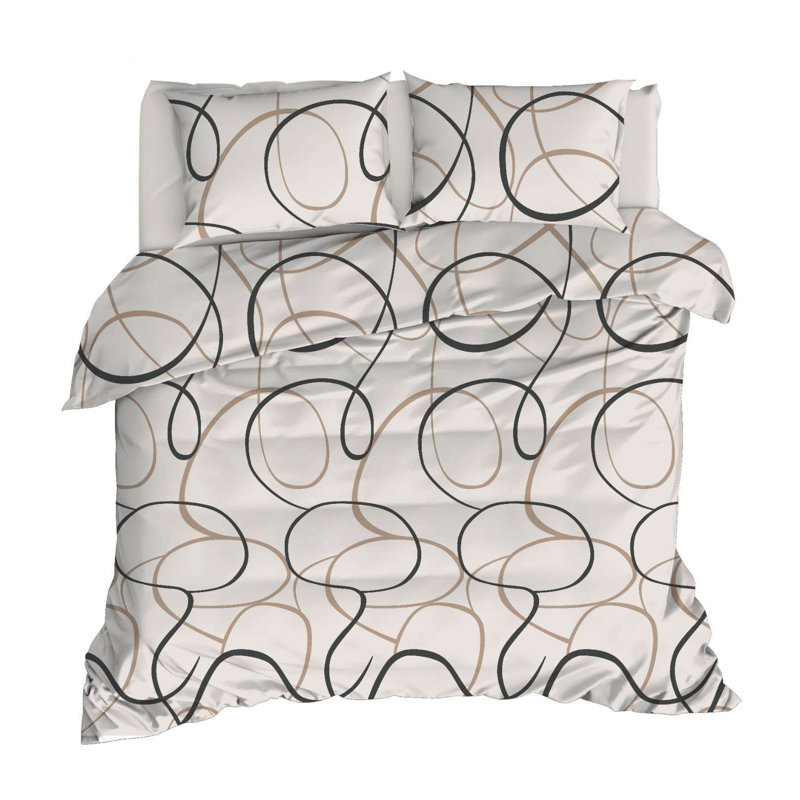 100% Cotton Ranforce Double Quilt Cover Set, Lilac | 79 x 79 inches Duvet Cover & 31.5 x 31.5 inches Pillowcases (2 Pieces) | Machine Washable, 145 Thread Count, Button Closure | Soft & Durable Bedding for a Cozy Bedroom