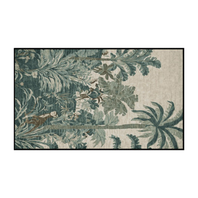 Tapis gris lavable à la machine