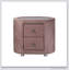 1pièce table de chevet rembourrée en velours avec deux tiroirs et pieds en métal chromé