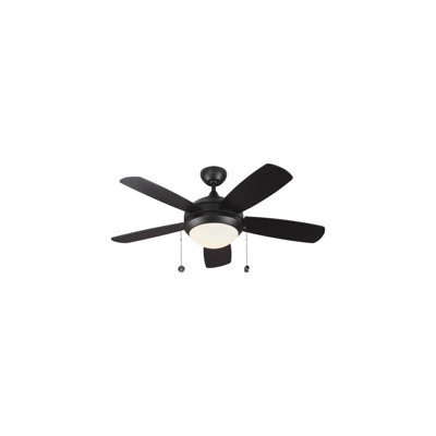 Generation Lighting 5DIC44BKD-V1 Discus Classic 44" Int Led Indoor Matte Black Ceiling Fan 3000k