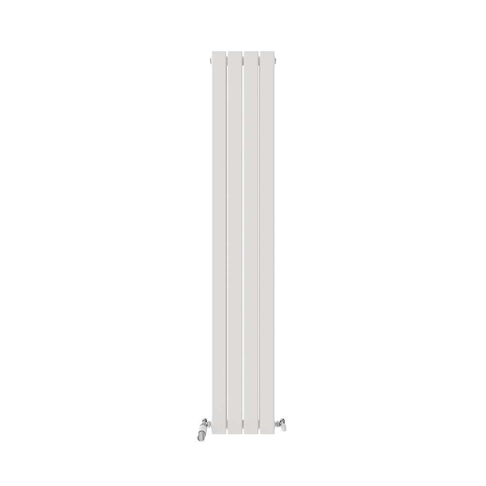 iBathUK Belgravia Vertical Double Slim Flat Panel Radiator Angled Valve