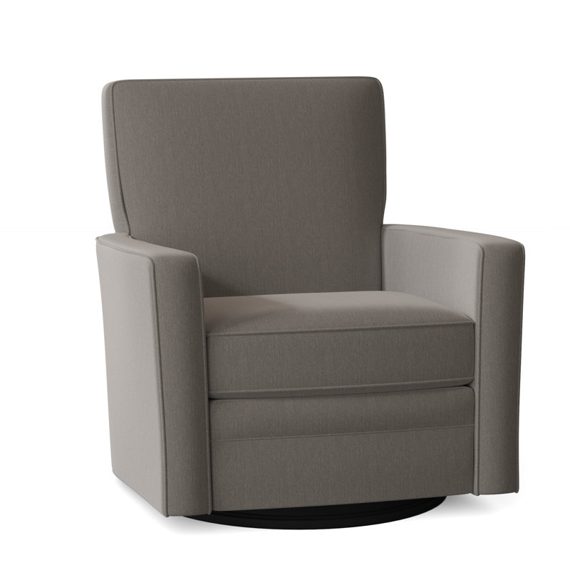 Fauteuil d'appoint pivotant rembourré, Peyton en sergé performance gris, Oui