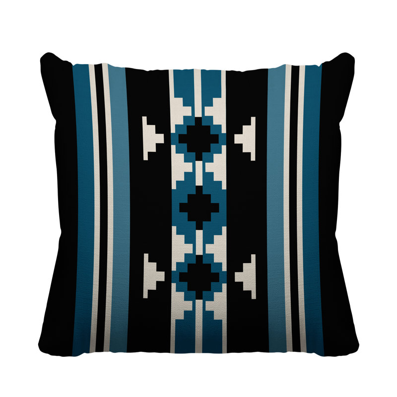 Coussin intérieur / extérieur Sakari, L 19 po x H 19 po, Turquoise