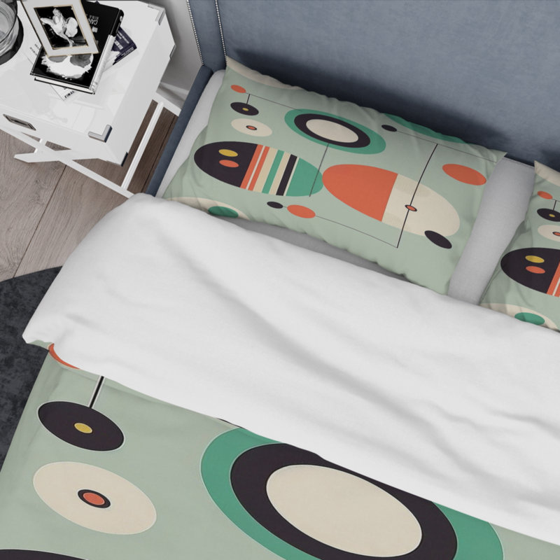 Ensemble de housse de couette en microfibre / polyester de style Mid-Century Retro Dimensions II Bedding