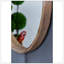 Round Wood Mirror, Wall Mounted Mirror Home Decor For Bathroom Living Room
