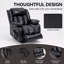 Fauteuil inclinable à deux moteurs avec fonction infinie en cuir véritable noir électrique avec fonction Power Lift-1548231918