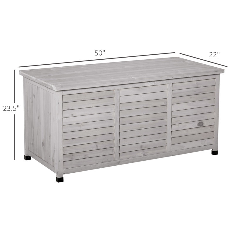 Outsunny 75 Gallon Wooden Deck Box