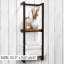 Porte-serviettes mural avec tablette en bois