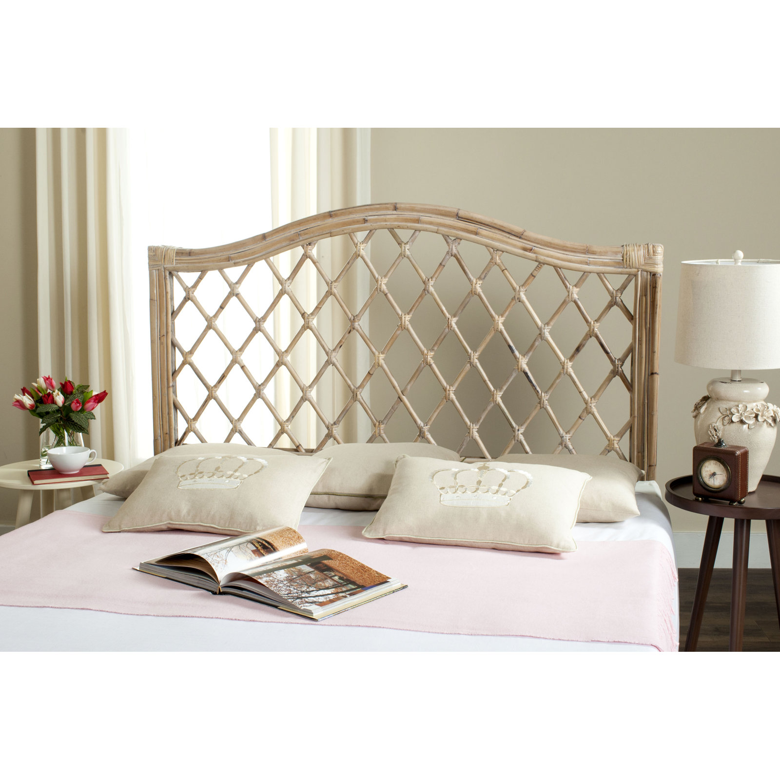 Liv Headboard, Queen, White Washed
