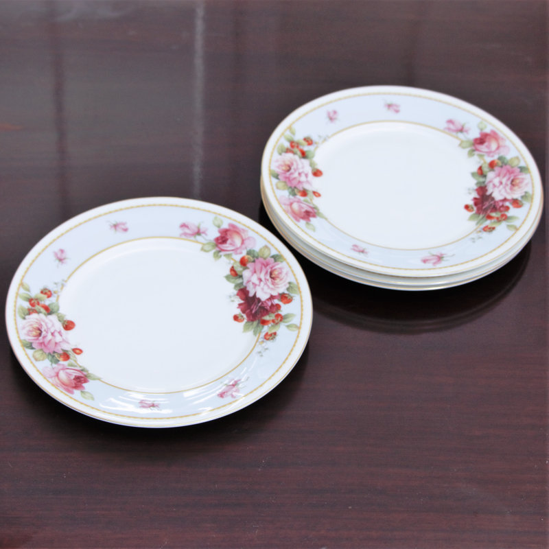 Peony Strawberry 7.5" Bone China Appetizer Plate