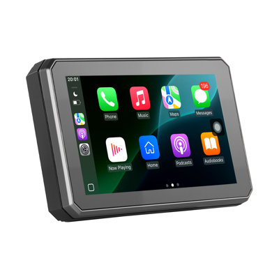 5 Inch Wireless Motorcycle Carplay with Apple Carplay & Android Auto, HD Touchscreen GPS Navigation System with Dual Bluetooth, Siri/Google Voice Assistant, IP67, Compatible with BMW Motorcycles