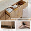 Commode cannelée à 8 tiroirs avec plateau en faux marbre et rangement pour trois pièces-775598986