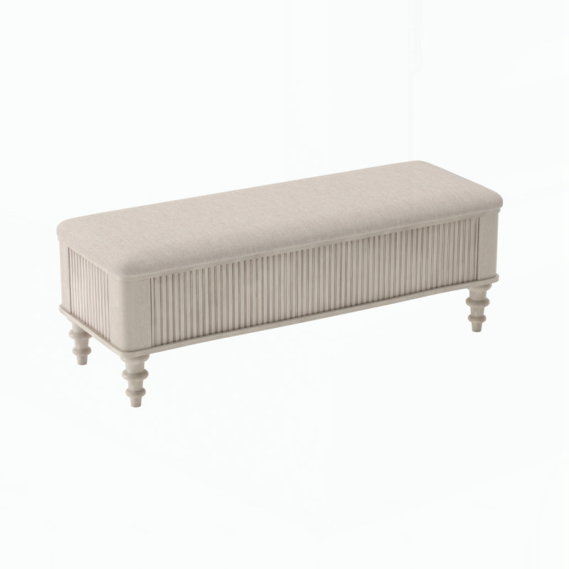 Banc de rangement pour chambre à coucher, Beige, Beige