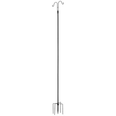 Double Shepherds Hook 8 Pack 92 Inch Heavy Duty Bird Feeder Pole for Hanging Feeders Planters Outdoor Garden Yard Decor