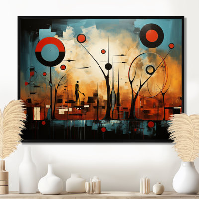 Urban Urban Vision bleu rouge orange - art mural africain