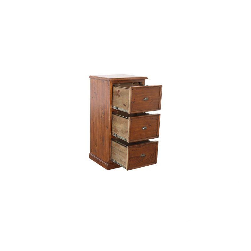 Wimbled 23" Wide 3-Drawer Solid Wood File Cabinet