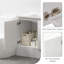 Meuble-lavabo mural de 91 cm (36 po) avec lavabo en céramique et armoire en MDF