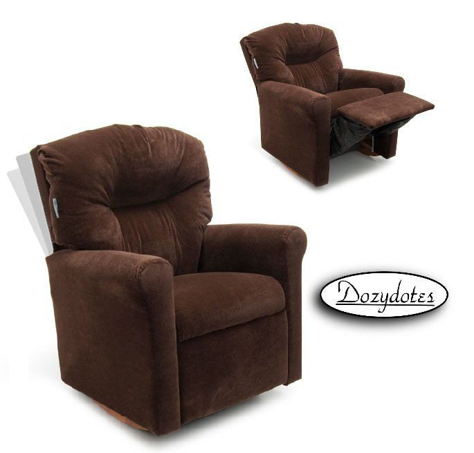 Kids Rocker Recliner Chair, Chocolate