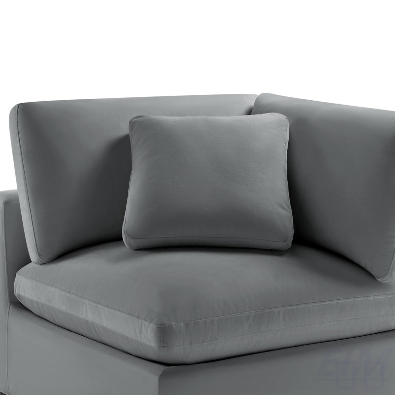 Canapé modulaire 2 pièces pour salon Caylie, confortable et polyvalent avec tissu moelleux et structure robuste, modulaire