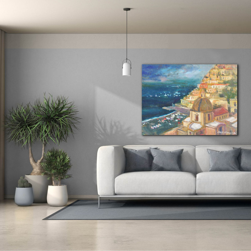  «Lovely Coastal View» par Allayn Stevens, art mural sur toile, 54 po x 40 po, H 40 po x l 54 po