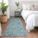 Premium Machine Washable Prisco Teal Rug