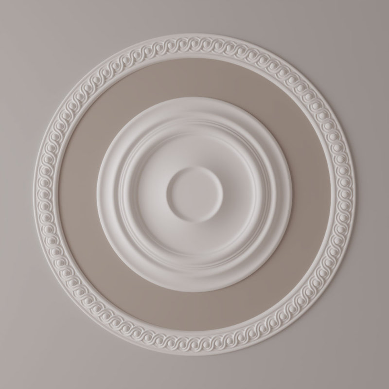 Ensemble d'anneaux de plafond Hillsborough, H 40,25 po x l 40,25 po x P 0,875 po, Simple (1/4 d'un cercle complet)