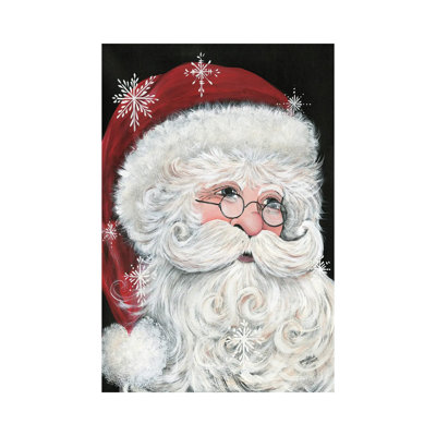 «Old Tyme Santa», reproduction d'art sur toile tendue
