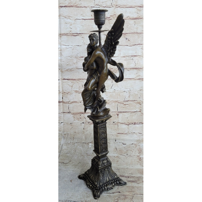Statue 100% bronze ange statue «Psyché et Éros» Cupidon