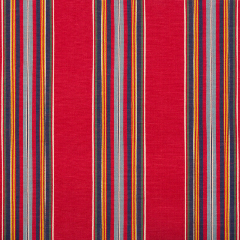 Verdon 100% Cotton Fabric, Red/Navy