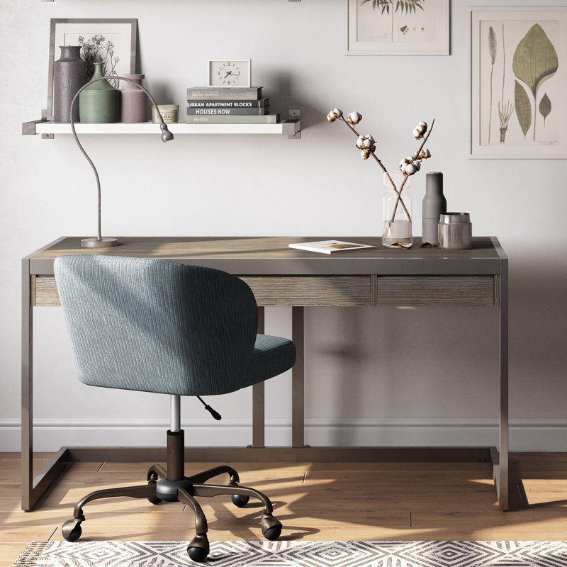 Bureau - Gris vieilli, Gris, H 31 po x l 60 po x P 24 po