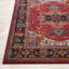 Tapis oriental rouge et noir tissé au métier mécanique Bratton-19817089
