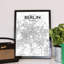 Berlin City Map - No Frame Print-971760571