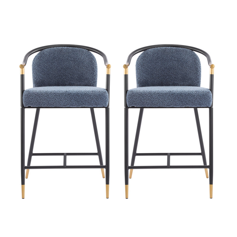 Tabourets de bar durables, rembourrés Boucle, design contemporain, parfait pour la cuisine