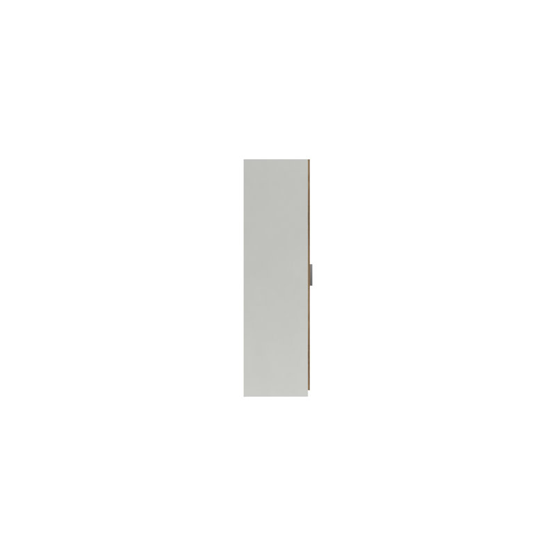 Harvey-Lee 2 Door Manufactured Wood Wardrobe, White/Natural Rustic Oak