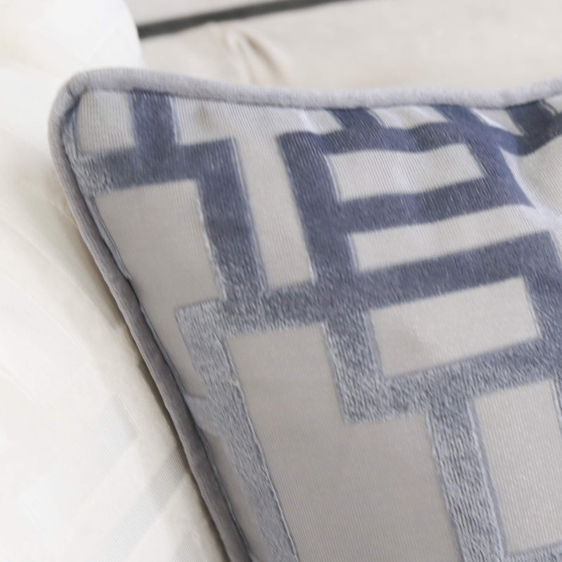  Square Pillow Cover and Insert, Gray