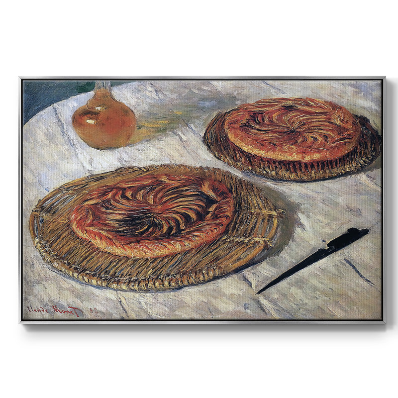 Les Galettes, 1882 - reproduction sur toile avec cadre flottant, H 27 po x l 41 po x P 2 po, Argent