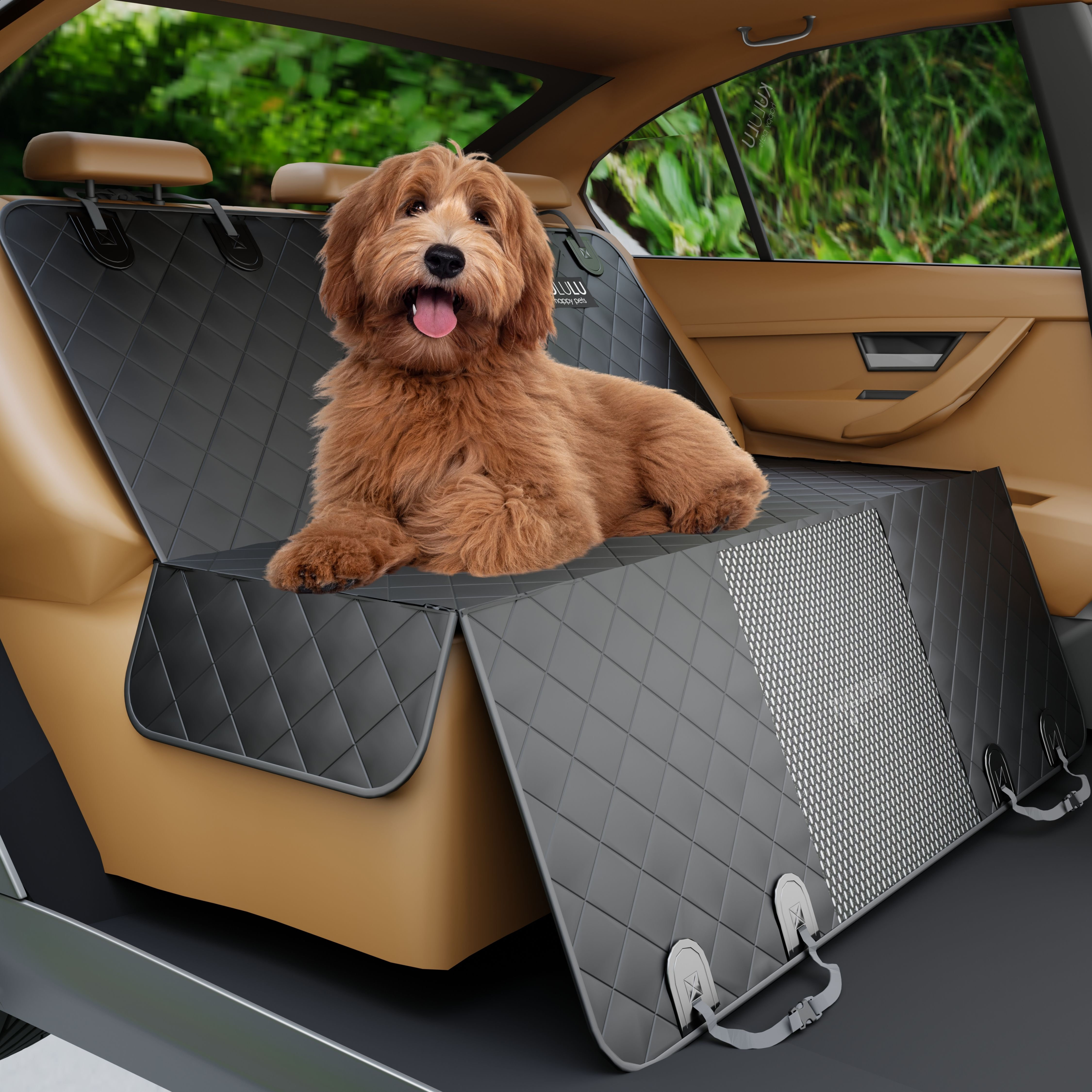 Housse Siège Voiture Chien Meadowlark Hamac Antidérapant Imperméable Avec Ceintures Et Housses Appui-tête
