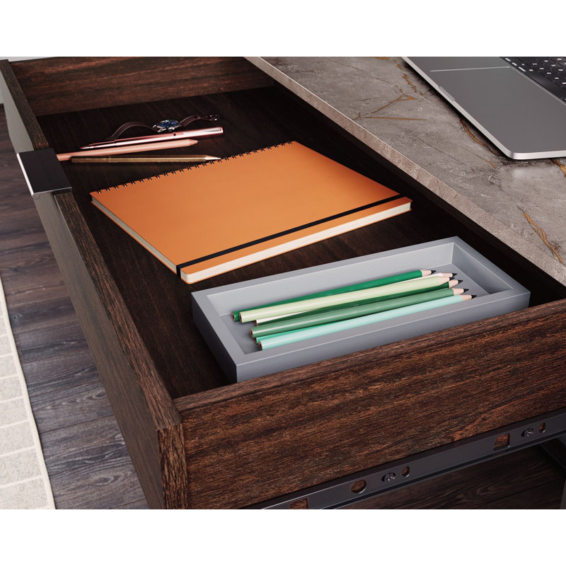 Sindoori Mango Wood Desk with Drawer and Filing Cabinet