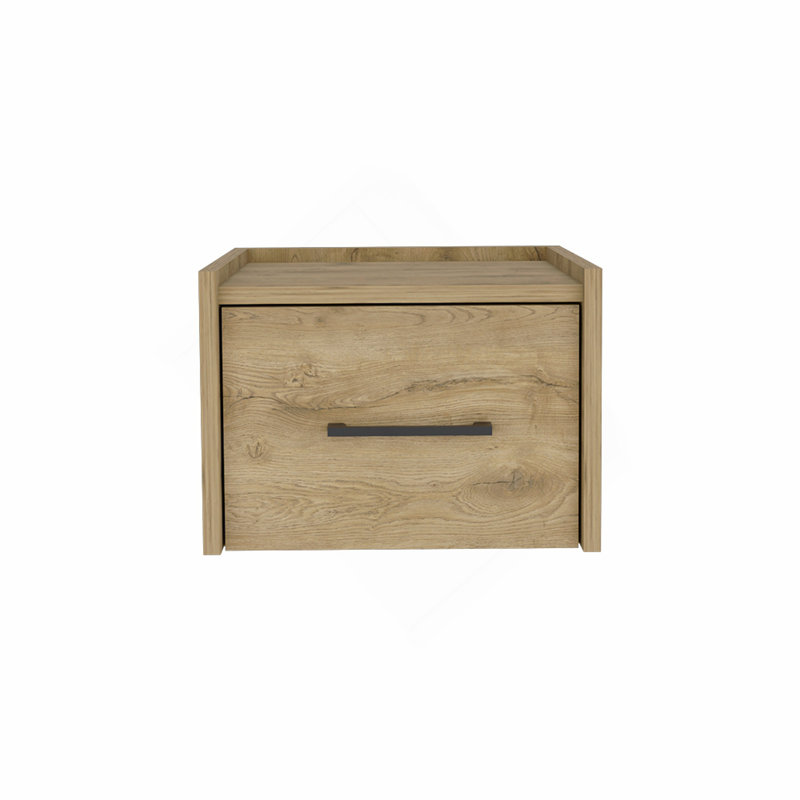 Table de chevet flottante, chambre à coucher, Macadamia, 9.8" H x 13.8" W x 13.2" D