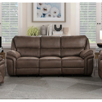 Canapé inclinable à deux places en microfibre Delwayne