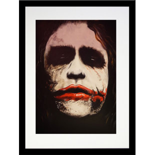 «The Dark Knight», reproduction de peinture acrylique encadrée «pourquoi si sérieux»