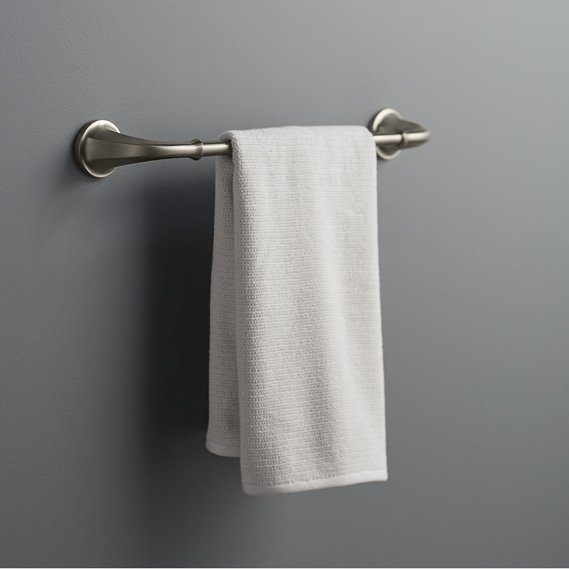 Stately Towel Bar, Vibrant Brushed Nickel, 18"W