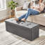 Banc de rangement à couvercle rabattable rembourré-1441521303