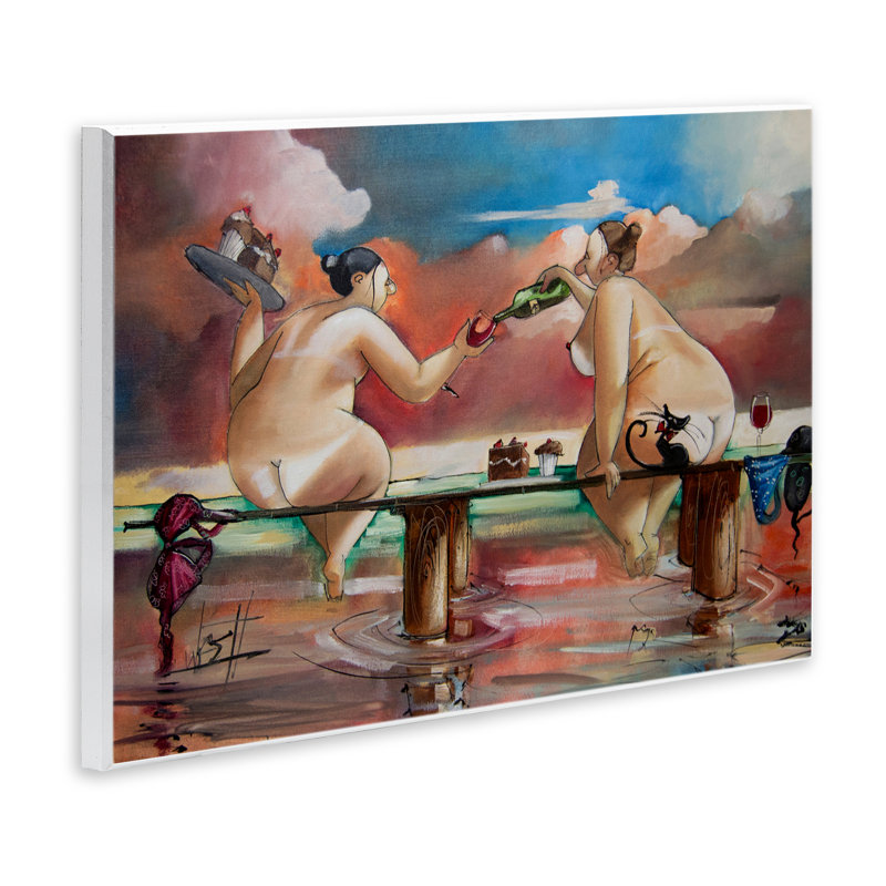 Plaque murale «Wine & Cake On The Jetty», design par Ronald West, H 13 po x l 19 po