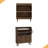 Medieval-Style Modern Shoe Cabinet, Upright Shoe Storage Unit With Vertical Grooved Finish, 31.5-Inch Walnut-Colored Shoe Cabinet-125537779
