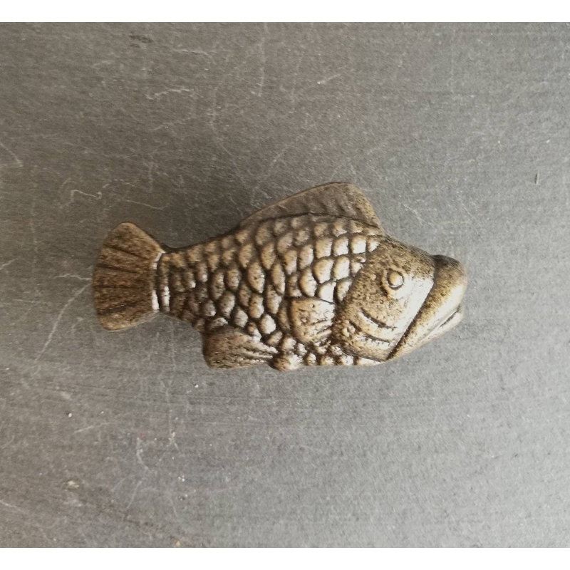 Antique Bronze Carp Fish Knob