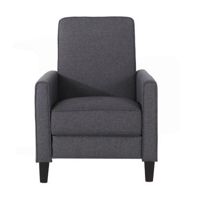 Linen Manual Push Back Recliner Chair