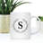 Custom Monogram Initial Coffee Mug Gift Letters A-Z, Laurel Wreath Custom 11Oz Ceramic Coffee Mug, 1-Pk-947180972