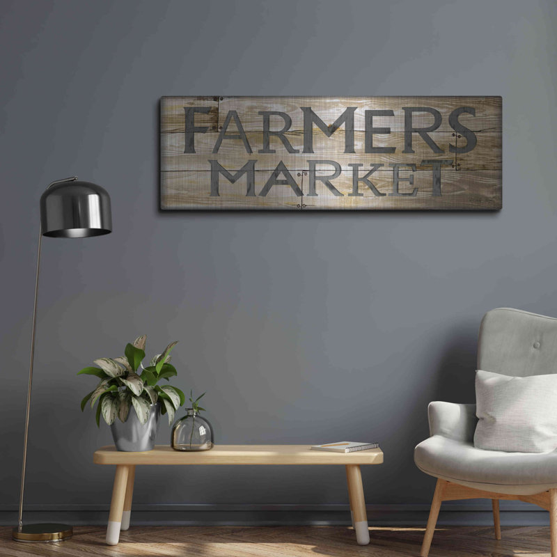 «Farmer's Market» par Cindy Jacobs, art mural en métal, H 16 po x l 48 po