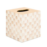 Mocha Check Glass Boutique Tissue Box Cover
